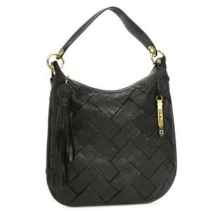 *SOLD* Cole Haan black woven Prudence hobo EUC